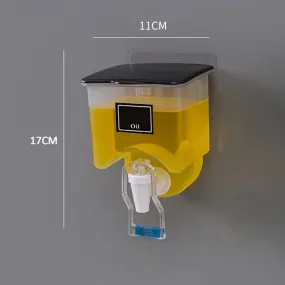 2855 Wall Mounted Automatic Sauce Press Bottle - Container Box - Oil Vinegar Storage Dispenser Kitchen Tool