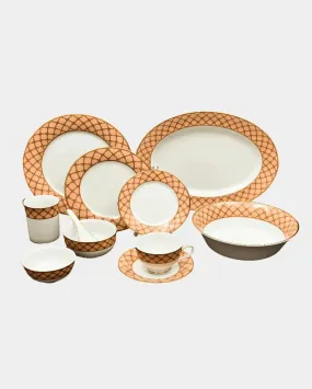 Angel Rope Porcelain Dinner Set | Set of 33