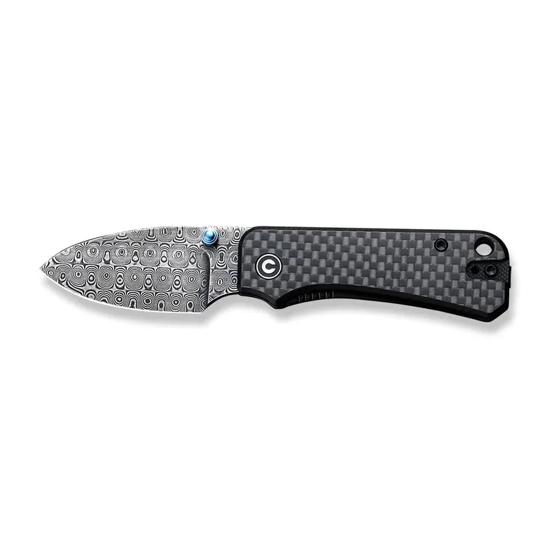CIVIVI Baby Banter Thumb Stub Knife Damascus Blade