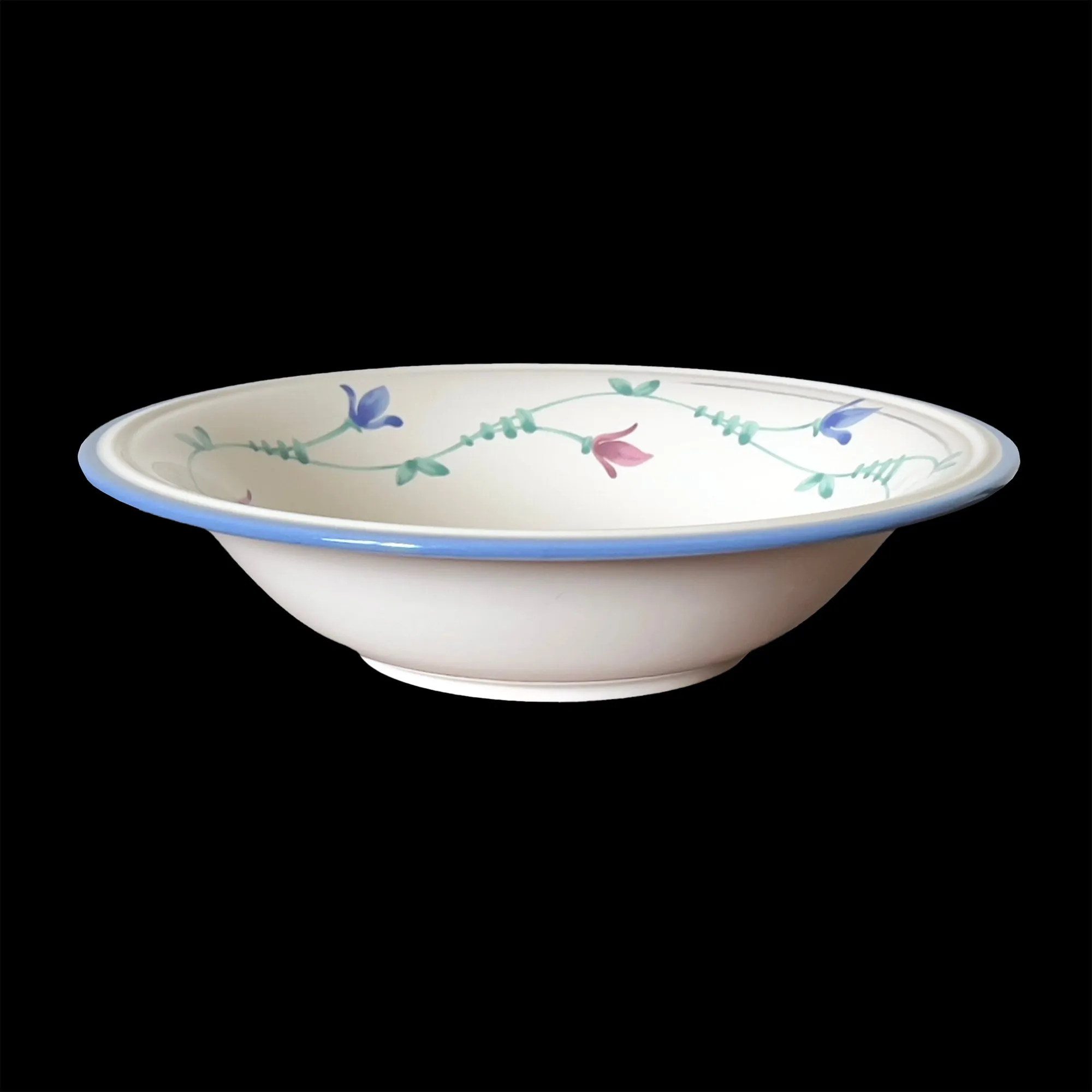 Savoir Vivre Portofino Blue Floral Round China Vegetable Bowl 9.75" - JF 036